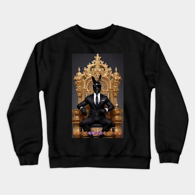 SpinSpinBunny Throne Crewneck Sweatshirt by SpinSpinBunny